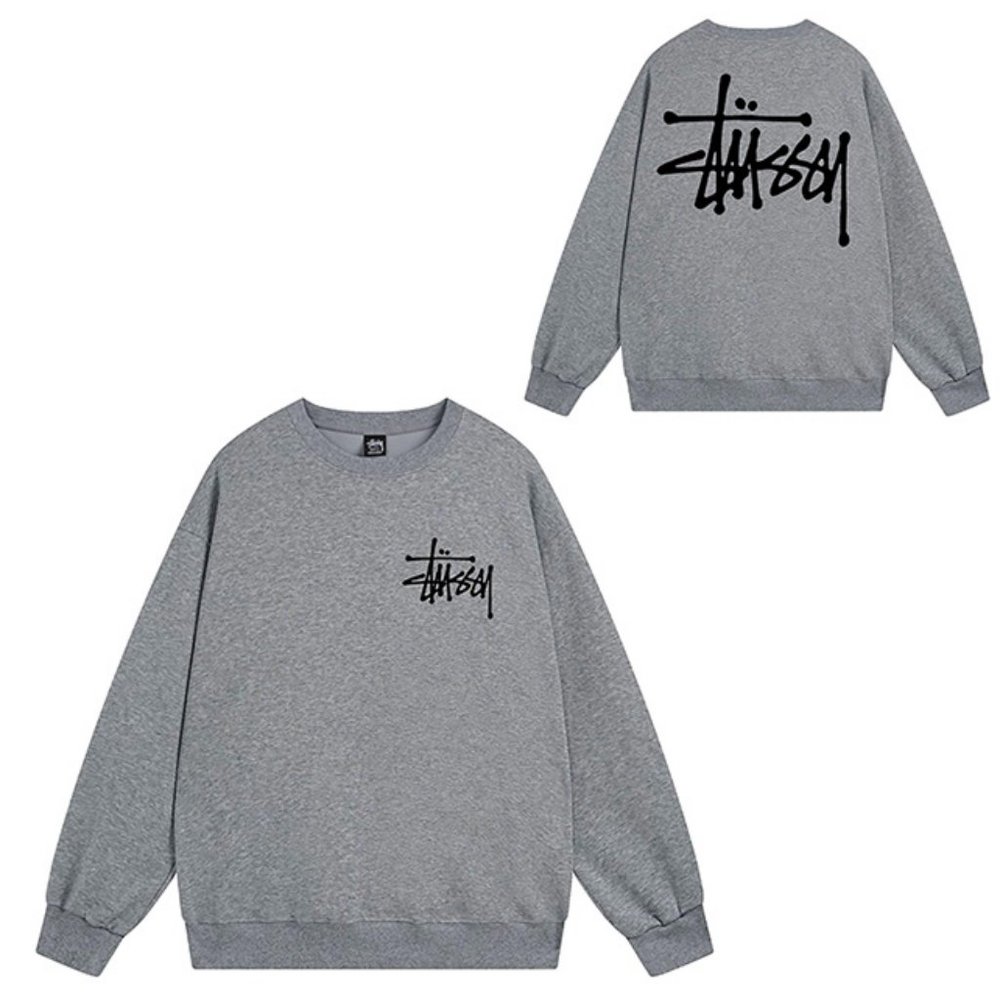 Stussy Sweatshirt Pigment Dyed Crew Sweat Dark Gray